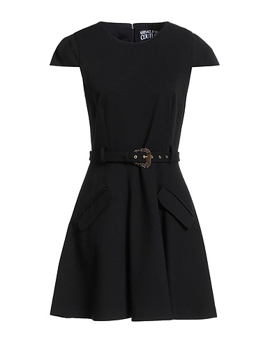 VERSACE JEANS COUTURE Short dress Black 68% Viscose, 27% Polyamide, 5% Elastane