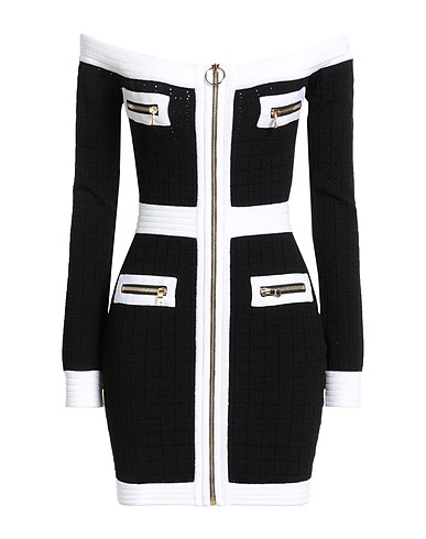 BALMAIN Sheath dress Black 83% Viscose, 17% Polyester