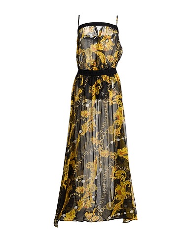 VERSACE JEANS COUTURE Long dress Black 100% Polyester, Viscose, Elastane