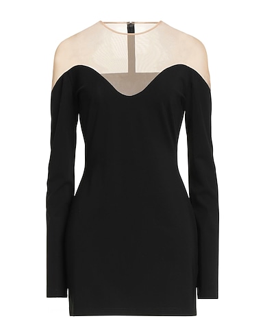 DAVID KOMA Sheath dress Black 60% Viscose, 35% Polyamide, 5% Elastane