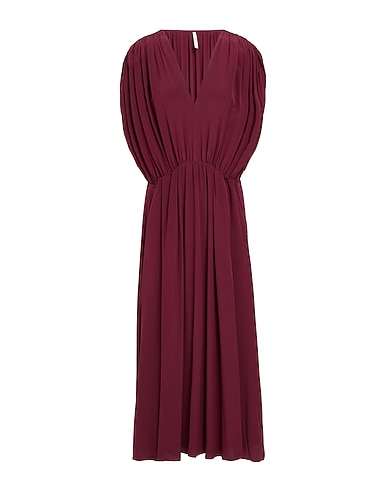 INDRESS Kleid für besondere Anlässe Bordeaux 100% Bio-Seide