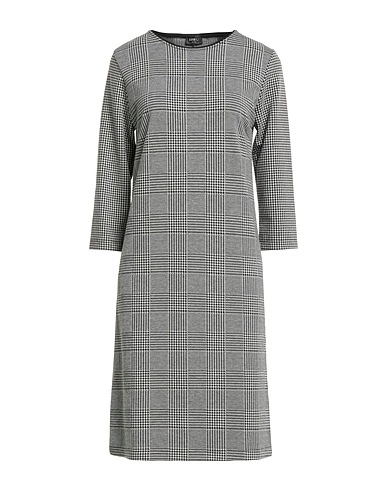 MOU ITALY Midi dress DELUXE Black 58% Viscose, 39% Polyester, 3% Elastane