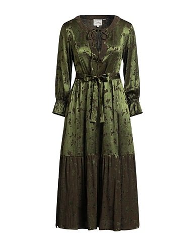 ALESSIA SANTI Midi dress Military green 63% Viscose, 37% Polyester