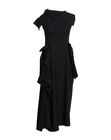 YOHJI YAMAMOTO Midi dress COLLECTION Black 100% Wool