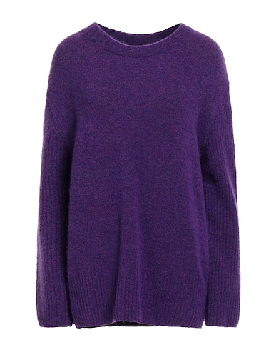 CESAR CASIER Sweater Purple 38% Polyamide, 36% Wool, 25% Alpaca wool, 1% Elastane