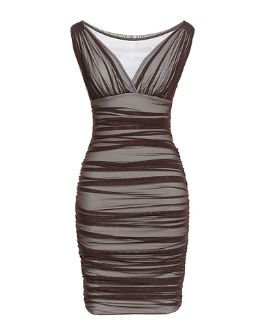 NORMA KAMALI Elegant dress Chocolate brown 82% Nylon, 18% Elastane