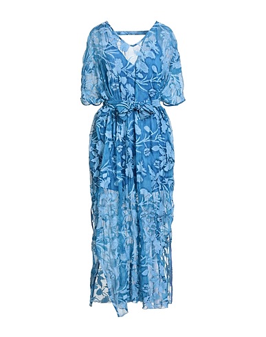 JIJIL Long dress Light blue 100% Polyester
