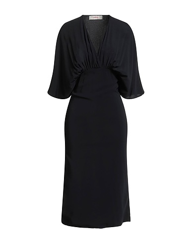 JUCCA Midi dress Black 69% Acetate, 31% Silk