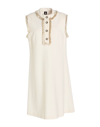 1-ONE Kurzes Kleid Elfenbein 70% Viskose, 22% Polyamid, 8% Elastan