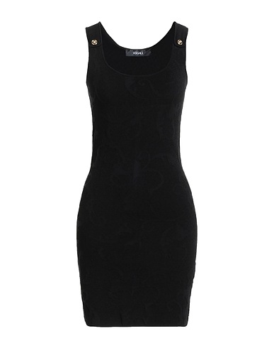 VERSACE Sheath dress Black 51% Viscose, 39% Cotton, 10% Polyester