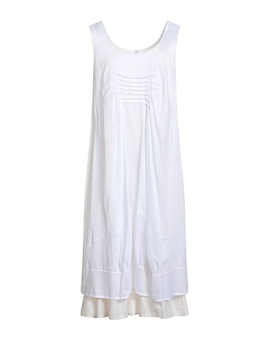 CORINNA CAON Midi dress White 100% Cotton