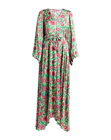 PINK MEMORIES Длинное платье Зелёный 100% Вискоза