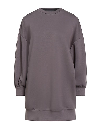 HAVEONE Short dress Grey 55% Polyester, 40% Viscose, 5% Elastane