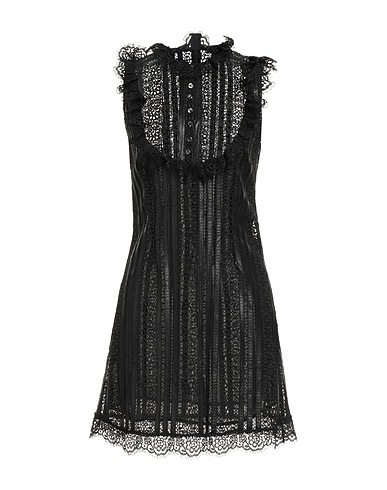 PINKO Short dress Black 100% Viscose, Wool, Elastane