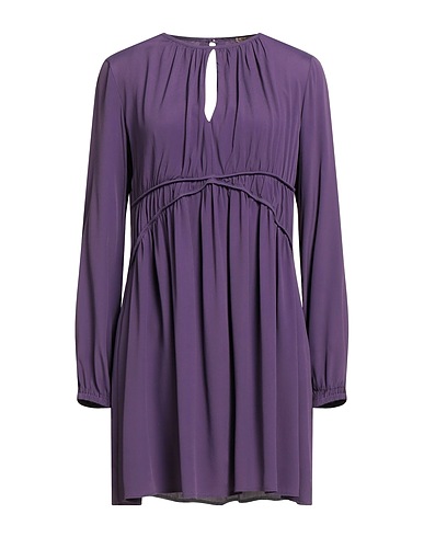 MÊME ROAD Short dress Dark purple 83% Acetate, 17% Silk