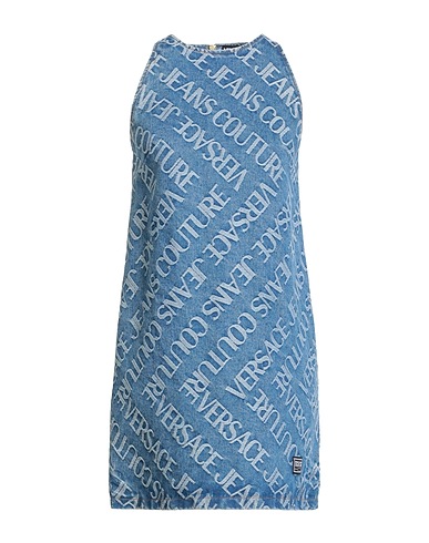 VERSACE JEANS COUTURE Denim dress Blue 97% Cotton, 3% Elastane