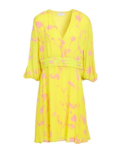 NENETTE Short dress Yellow 100% Viscose