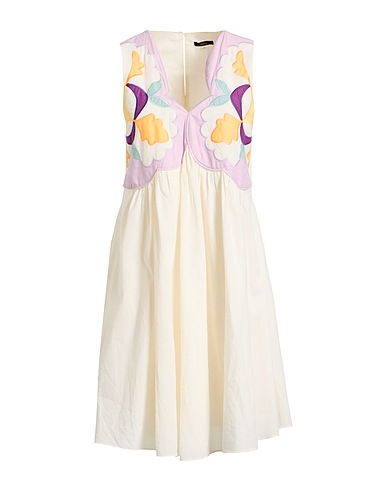 IDANO Short dress Cream 100% Cotton