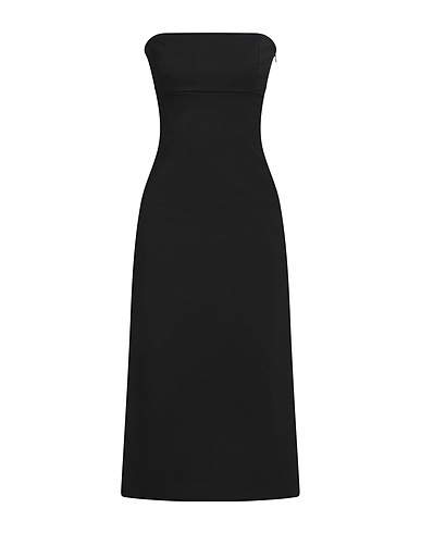 GRIFONI Midi dress Black 53% Polyester, 43% Virgin Wool, 4% Elastane