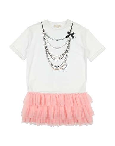 TWINSET Dress White 95% Cotton, 5% Elastane