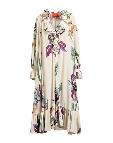LA DOUBLE J Midi dress Cream 100% Silk