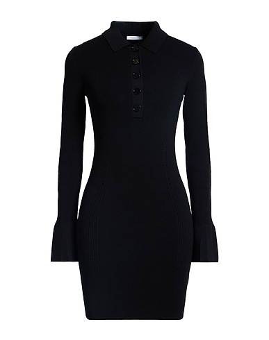 PATRIZIA PEPE Sheath dress Black 90% Viscose, 9% Polyamide, 1% Elastane