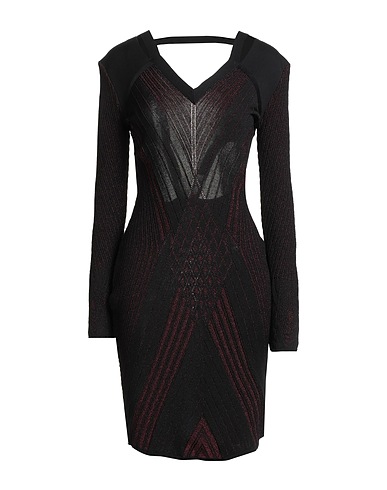 ROBERTO CAVALLI Sheath dress Black 80% Viscose, 11% Metal, 9% Polyester
