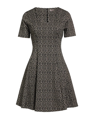 RINASCIMENTO Short dress Black 70% Polyester, 28% Viscose, 2% Elastane