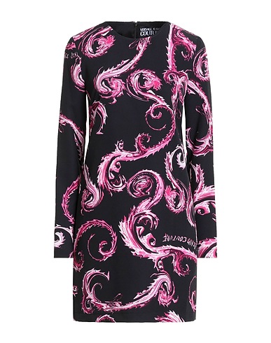 VERSACE JEANS COUTURE Short dress Black 91% Polyester, 9% Elastane