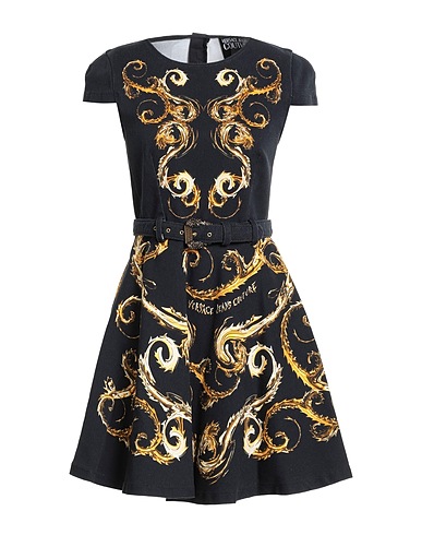 VERSACE JEANS COUTURE Minivestido Negro 97% Algodón, 3% Elastán