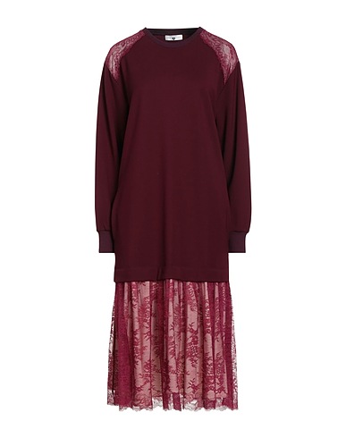 TWINSET Midi dress U&B Plum 68% Viscose, 27% Polyamide, 5% Elastane