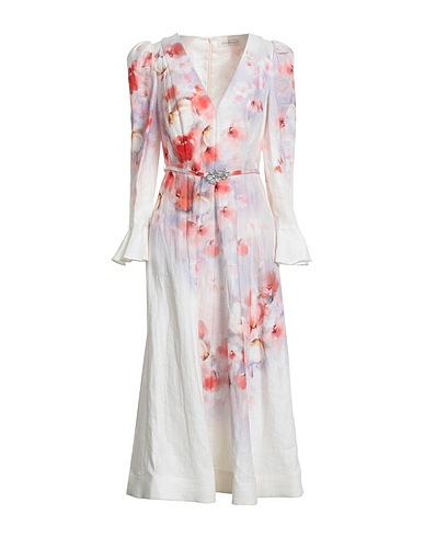 ZIMMERMANN Midi dress Ivory 100% Linen