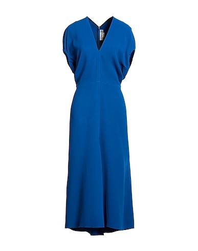 VICTORIA BECKHAM Midi dress BLU 50% Viscose, 47% Acetate, 3% Elastane