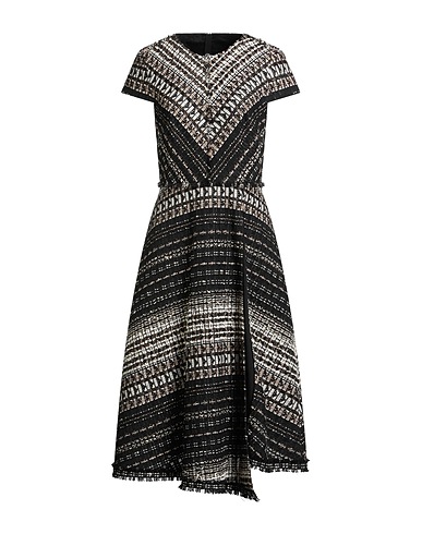PAULE KA Midi dress Black 83% Synthetic fibers, 15% Cotton, 2% Linen