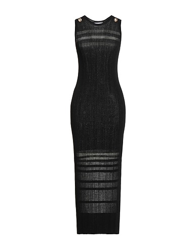 GAëLLE Paris Long dress Black 65% Viscose, 35% Polyamide