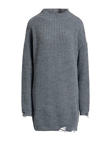 SUSY-MIX Sheath dress Grey 74% Acrylic, 26% Polyester