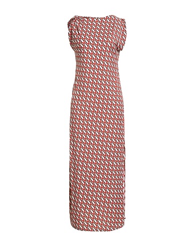 MALÌPARMI Long dress Rust 81% Polyamide, 19% Elastane