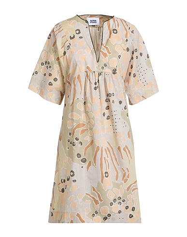 ALPHA STUDIO Short dress Sage green 100% Cotton
