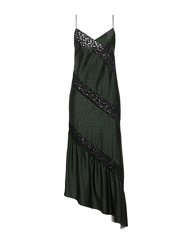 ICEBERG Langes Kleid Dunkelgrün 100% Polyester, Baumwolle, Polyamid