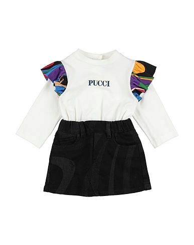 PUCCI Baby dress White 94% Cotton, 6% Elastane
