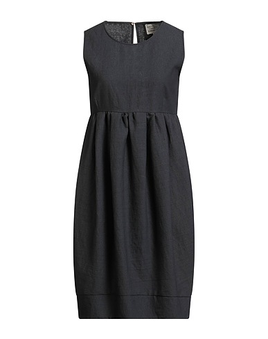 ALESSIA SANTI Vestito midi Antracite 45% Poliestere, 35% Cotone, 16% Lino, 4% Altre Fibre