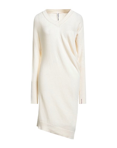 LIVIANA CONTI Midi dress Ivory 50% Cashmere, 50% Polyamide