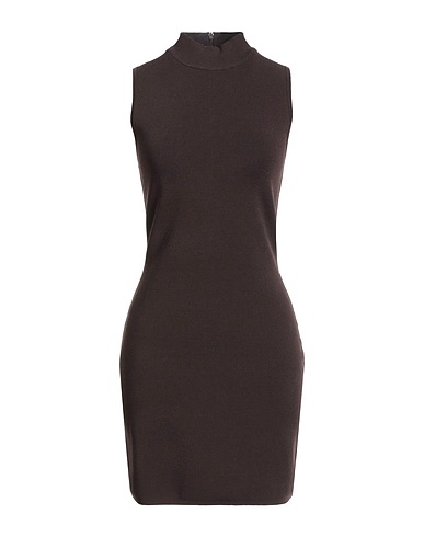 MICHAEL MICHAEL KORS Sheath dress Chocolate brown 64% Recycled viscose, 19% Nylon, 14% Polyester, 3% Elastane