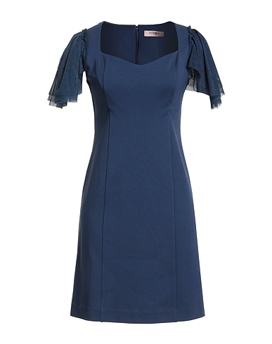 TWINSET Sheath dress Navy blue 68% Viscose, 27% Polyamide, 5% Elastane