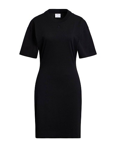 COURRÈGES Kurzes Kleid Schwarz 100% Baumwolle