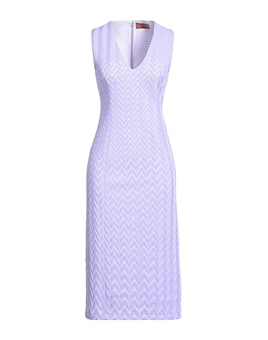 MISSONI Midi dress Lilac 74% Cotton, 26% Viscose