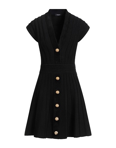 BALMAIN Short dress Black 79% Viscose, 13% Polyester, 8% Polyamide