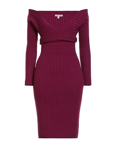 DENNY ROSE Sheath dress Plum 50% Viscose, 28% Polyester, 22% Polyamide