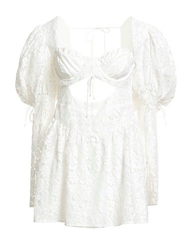 FOR LOVE & LEMONS Short dress White 100% Polyester