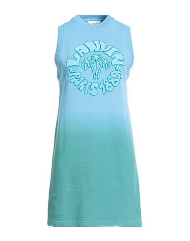 LANVIN Kurzes Kleid Himmelblau 100% Baumwolle